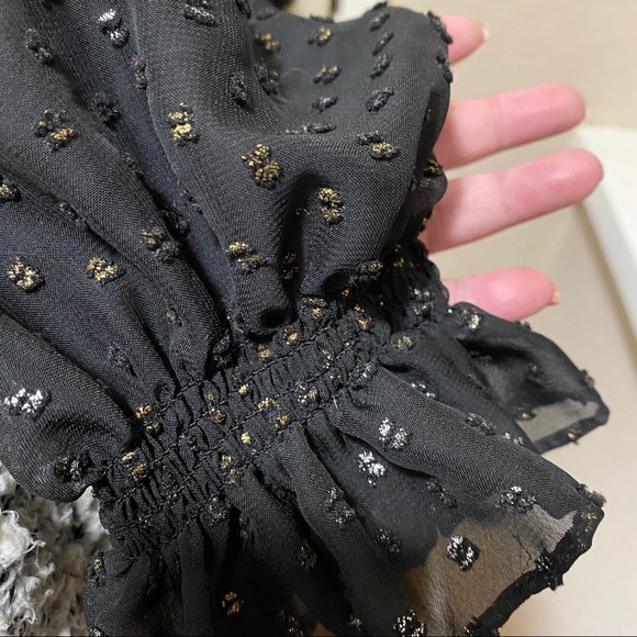 Betsey Johnson Puff SheerSleeves Black Party Dress - Picture 9 of 11